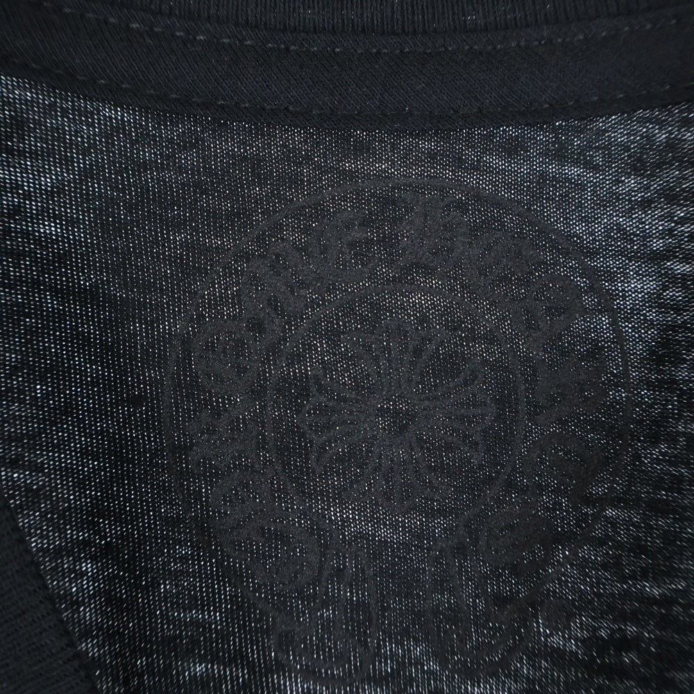 CHROME HEARTS(クロムハーツ) マイアミ限定 バックホースシュー プリント 半袖 クルーネック Tシャツ ブラック