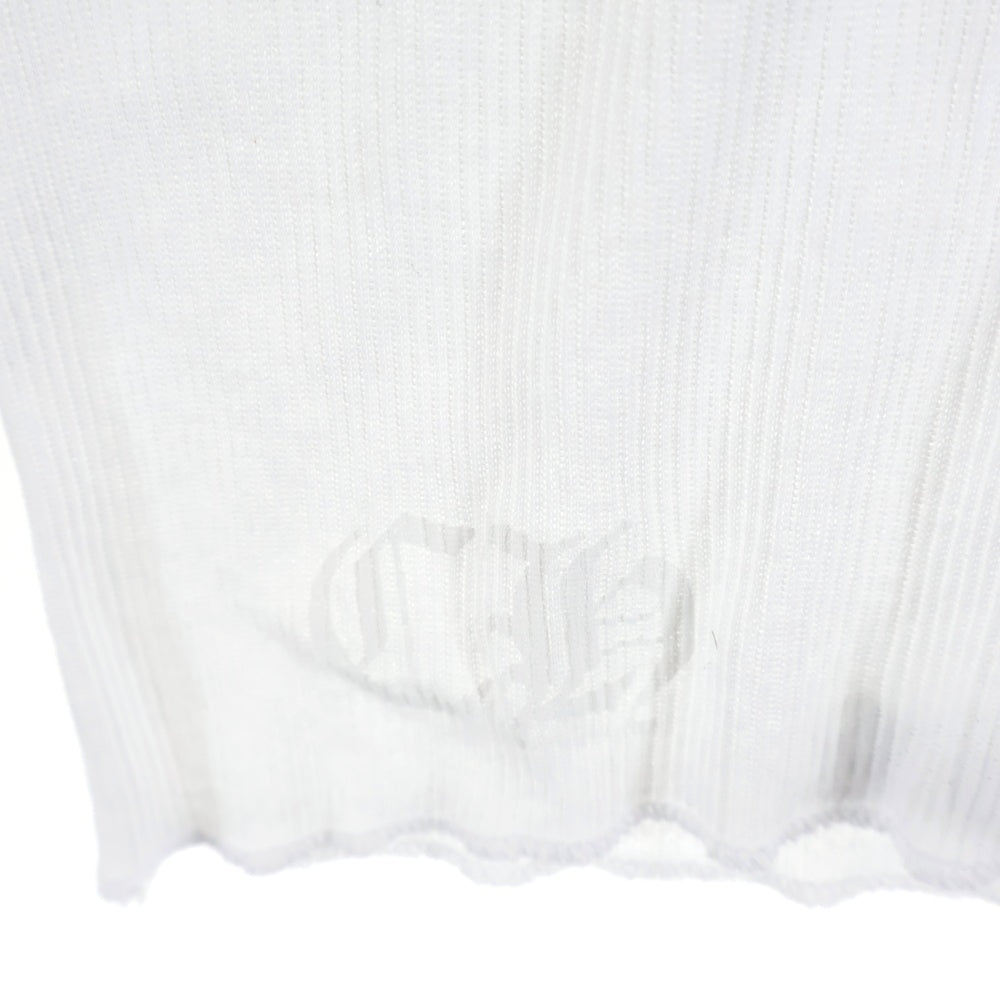 CHROME HEARTS(クロムハーツ) バッククロスプリントリブタンクトップ RIB TANK ホワイト