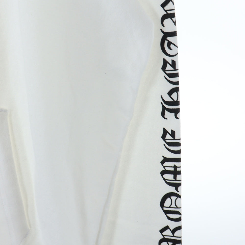 CHROME HEARTS(クロムハーツ) スクロールラベル バックラベルプリント 袖ロゴ ジップアップ パーカー ホワイト