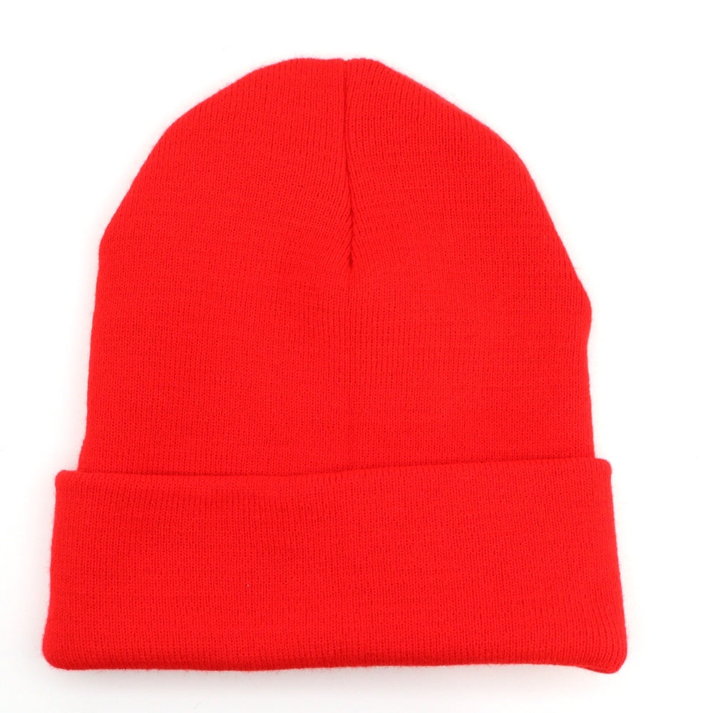 CHROME HEARTS(クロムハーツ) WATCH CAP ワッチキャップ ロゴ刺繍ビーニー ニットキャップ 帽子 レッド