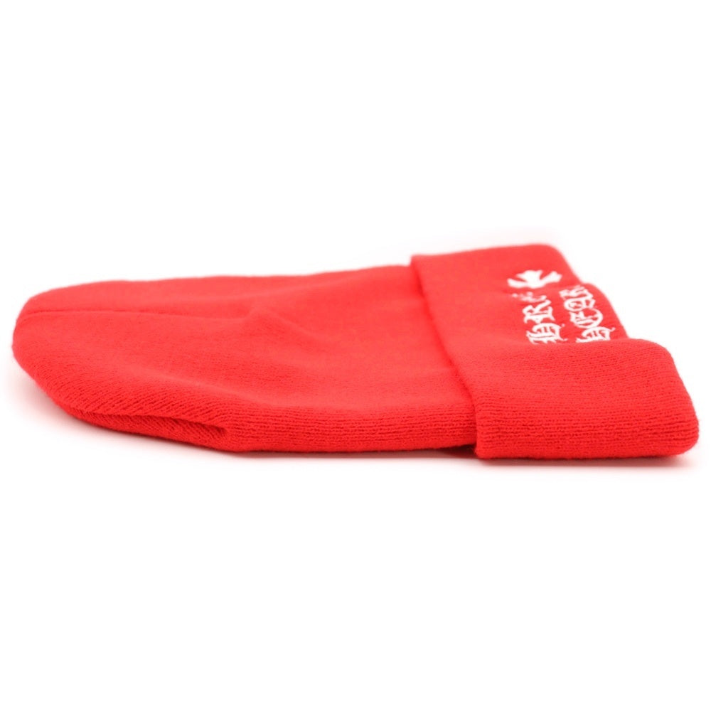 CHROME HEARTS(クロムハーツ) WATCH CAP ワッチキャップ ロゴ刺繍ビーニー ニットキャップ 帽子 レッド