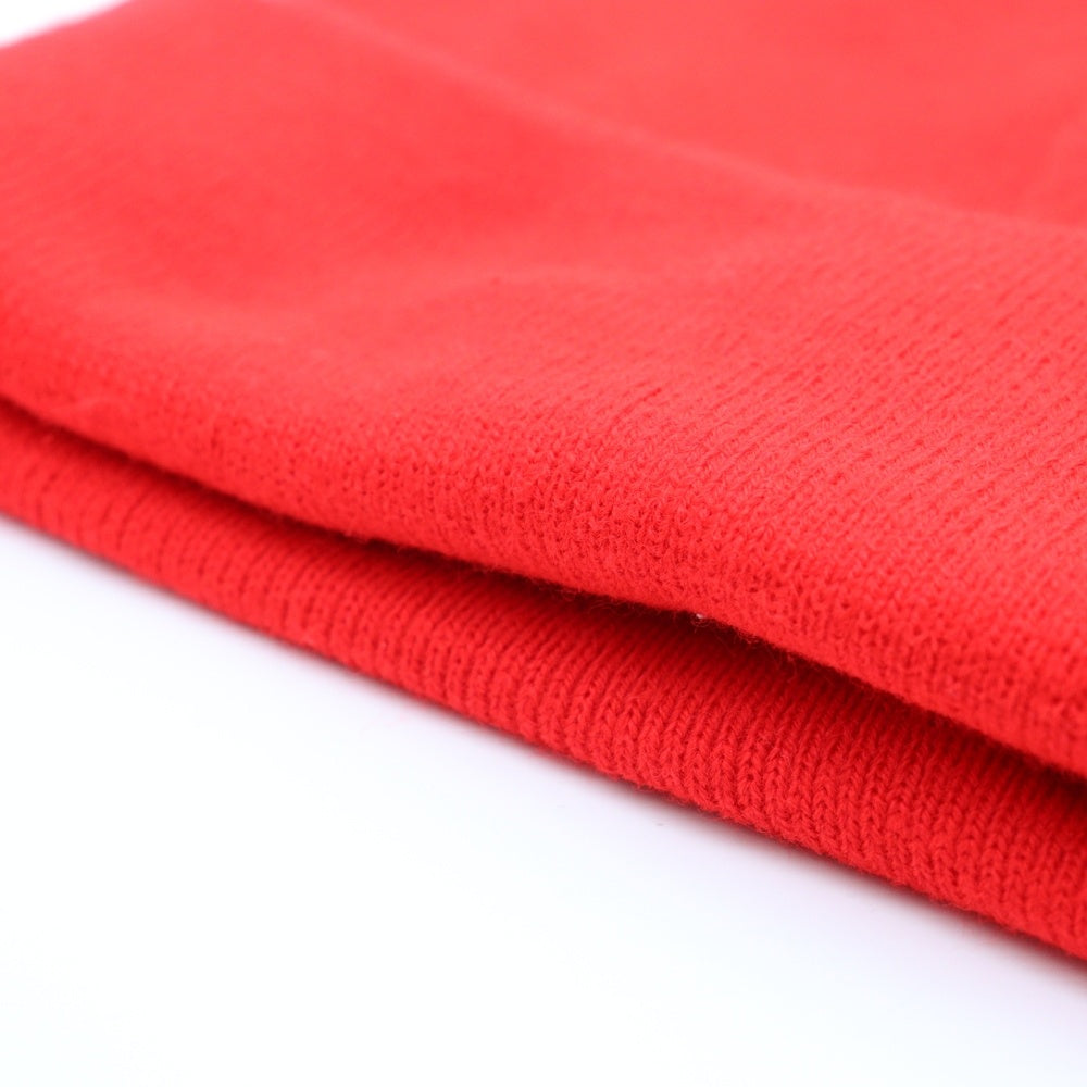 CHROME HEARTS(クロムハーツ) WATCH CAP ワッチキャップ ロゴ刺繍ビーニー ニットキャップ 帽子 レッド