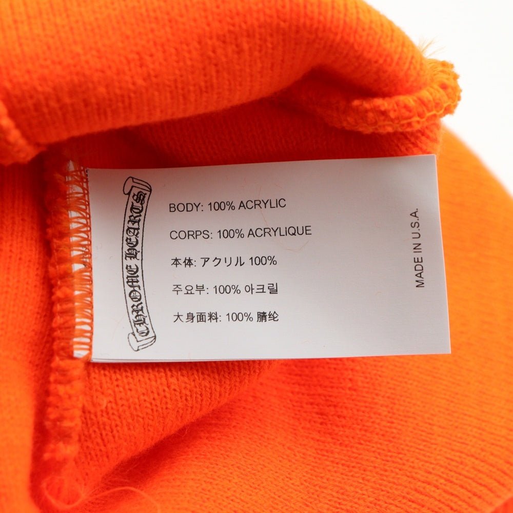 CHROME HEARTS(クロムハーツ) CH刺繍アクリルビーニー帽子 ACRYLIC WATCH CAP アクリルワッチキャップ オレンジ