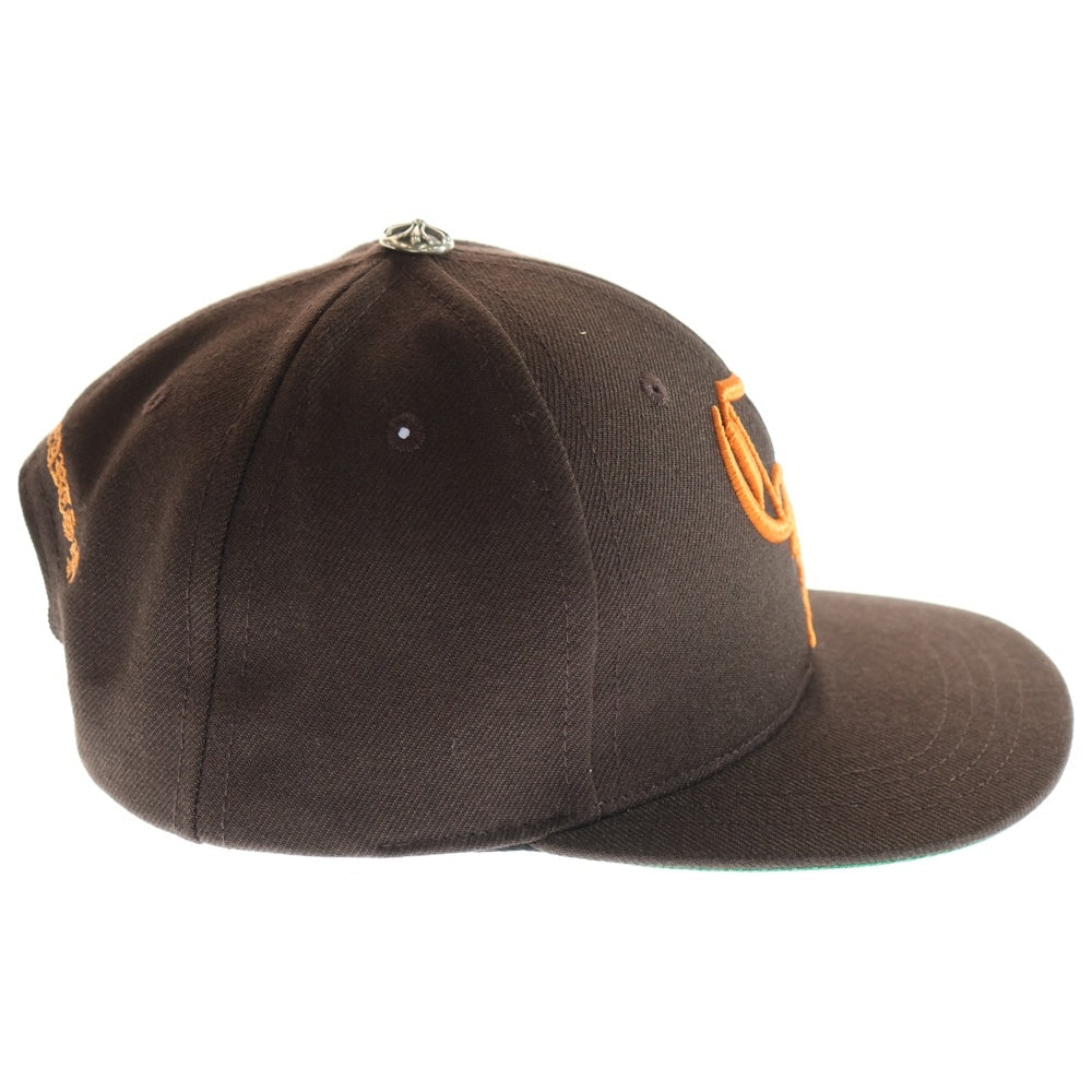 CHROME HEARTS(クロムハーツ) CH刺繍ベースボールキャップ 6 PANEL ON FIELD BSBL CAP ブラウン