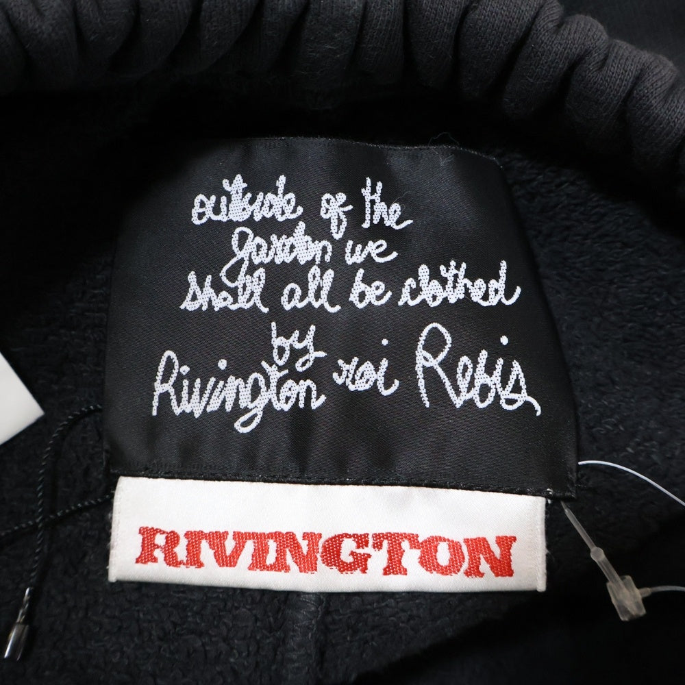 RRR123 RIVINGTON roi Rebis(リヴィントンロイレビス) 24AW INRI SWEAT アイエヌアールアイ スウェット スタッズ フロントプリント パンツ ブラック