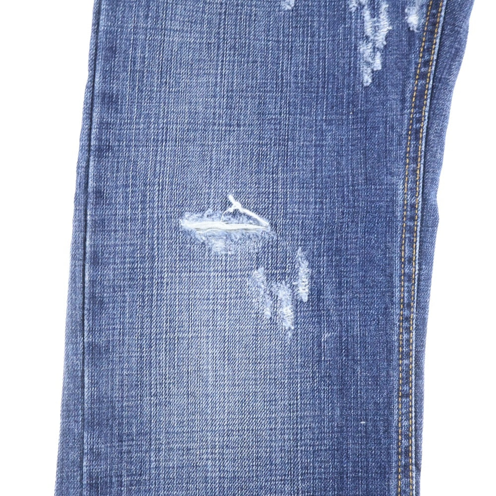 DOLCE & GABBANA(ドルチェアンドガッバーナ) レッドパッチ ダメージ加工 ストレートデニム インディゴ ZDP61/804N