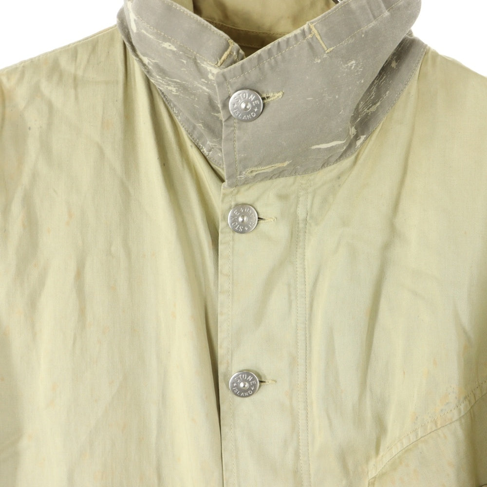 STONE ISLAND(ストーンアイランド) 90-00s RASO GOMATTO ポケットデザイン ロゴワッペン付き フィールドジャケット ベージュ C-TK 3659