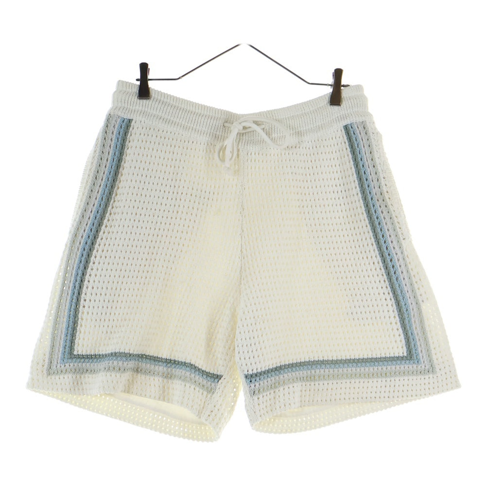 KITH(キス) 25SS Knit Shorts ニットラインデザインショーツ ショートパンツ ホワイト 25-032-060-0044-2-0
