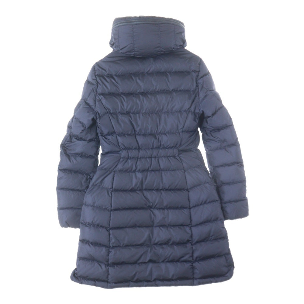 MONCLER(モンクレール) 18AW FLAMMETTE フラメッテ ワッペンロゴ ジップアップ ロングコートダウンジャケット レディース ネイビー D20934993105 54155
