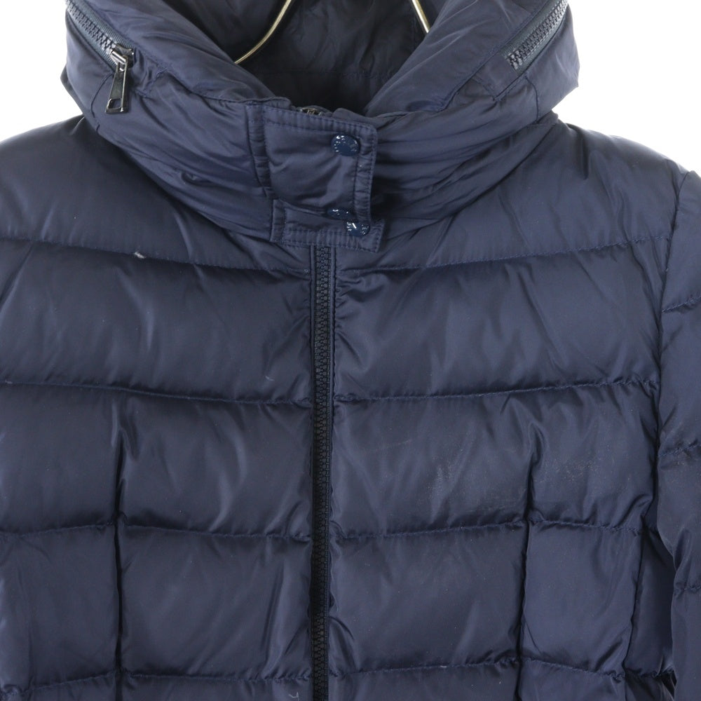 MONCLER(モンクレール) 18AW FLAMMETTE フラメッテ ワッペンロゴ ジップアップ ロングコートダウンジャケット レディース ネイビー D20934993105 54155