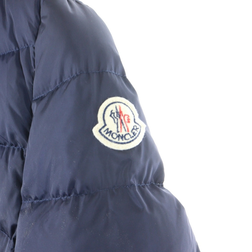 MONCLER(モンクレール) 18AW FLAMMETTE フラメッテ ワッペンロゴ ジップアップ ロングコートダウンジャケット レディース ネイビー D20934993105 54155