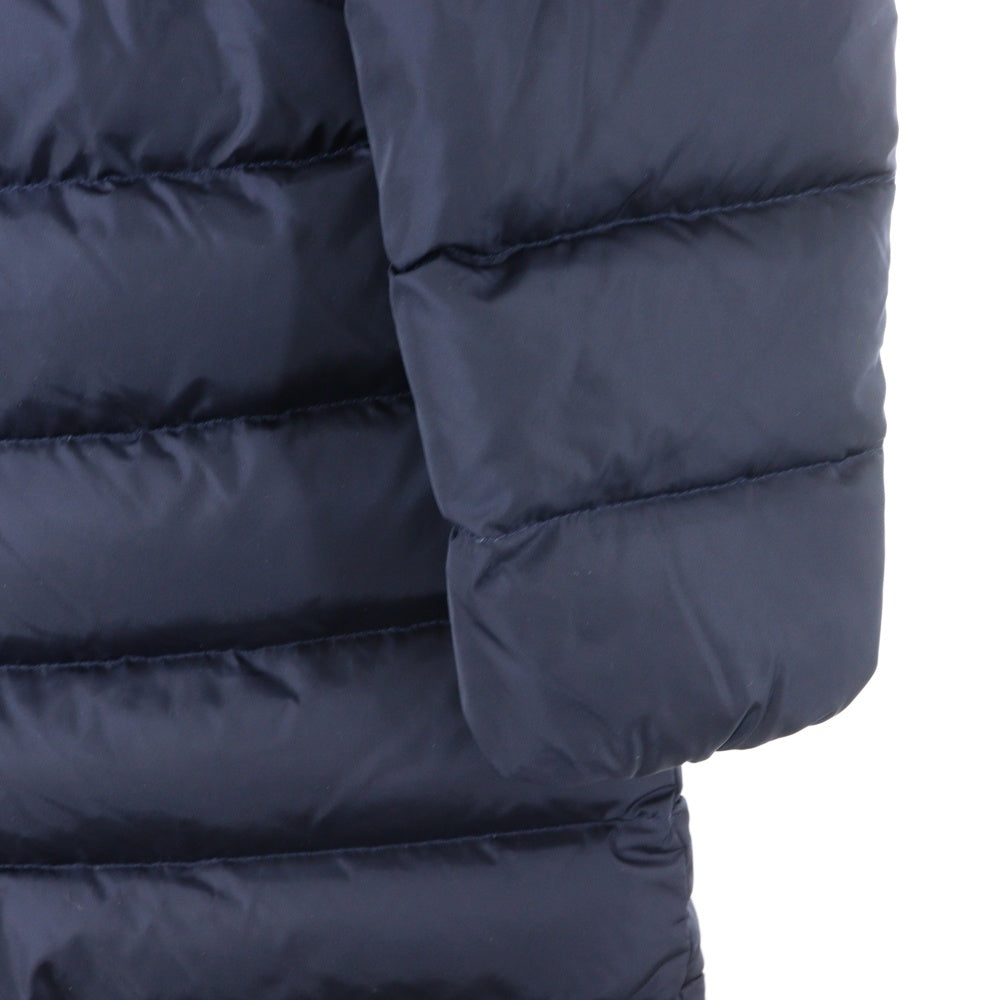 MONCLER(モンクレール) 18AW FLAMMETTE フラメッテ ワッペンロゴ ジップアップ ロングコートダウンジャケット レディース ネイビー D20934993105 54155