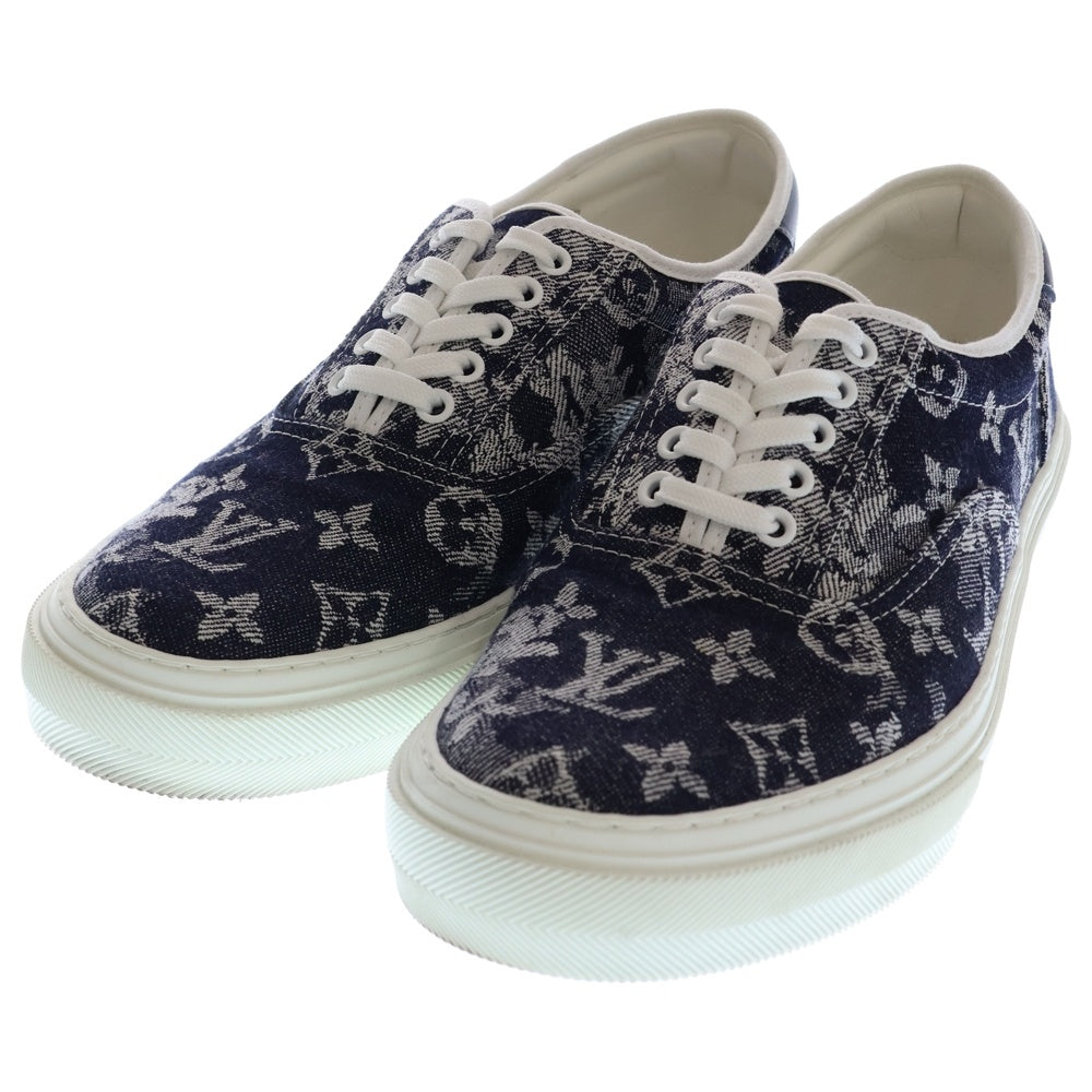 LOUIS VUITTON(ルイヴィトン) トロカデロライン モノグラム キャンバス×レザー ローカットスニーカー インディゴ