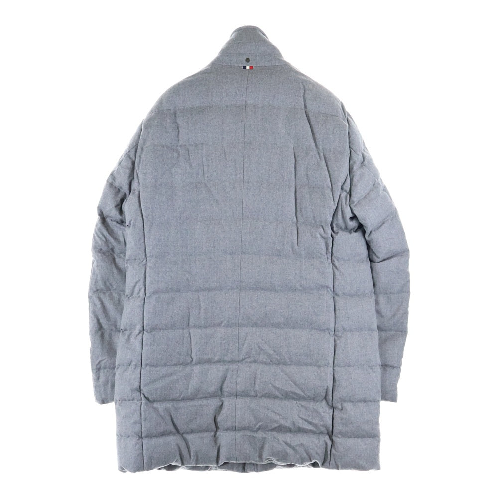 MONCLER(モンクレール) 18AW ウール フーデッド ジップアップ ロングコートダウンジャケット グレー D20913170780 54272