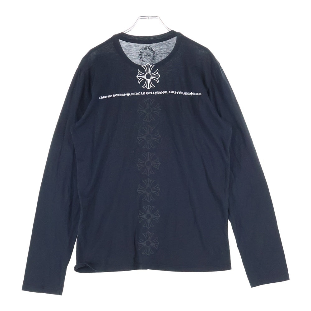 CHROME HEARTS(クロムハーツ) CH PLUS バックCHプラス クルーネック 長袖Tシャツ ブラック