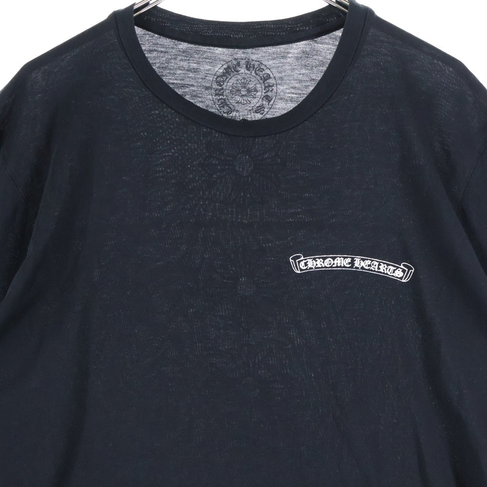 CHROME HEARTS(クロムハーツ) CH PLUS バックCHプラス クルーネック 長袖Tシャツ ブラック