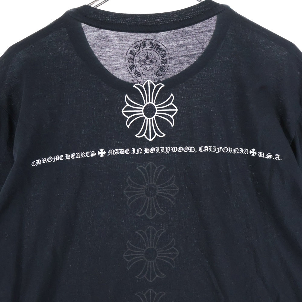 CHROME HEARTS(クロムハーツ) CH PLUS バックCHプラス クルーネック 長袖Tシャツ ブラック