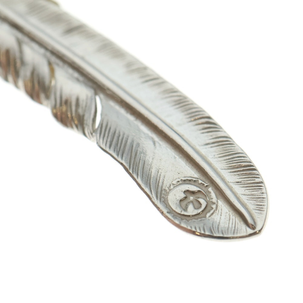 goro's(ゴローズ) 上金特大フェザー 左向き ネックレストップ シルバー/ゴールド