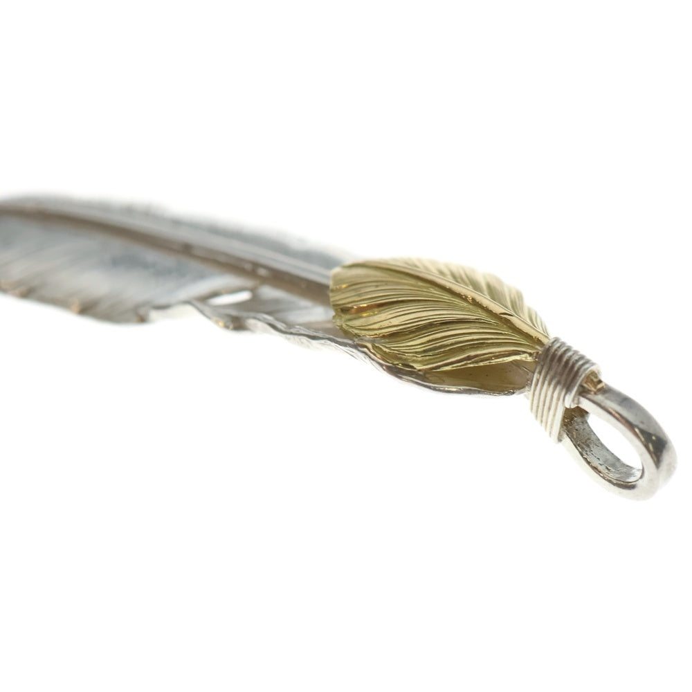 goro's(ゴローズ) 上金特大フェザー 左向き ネックレストップ シルバー