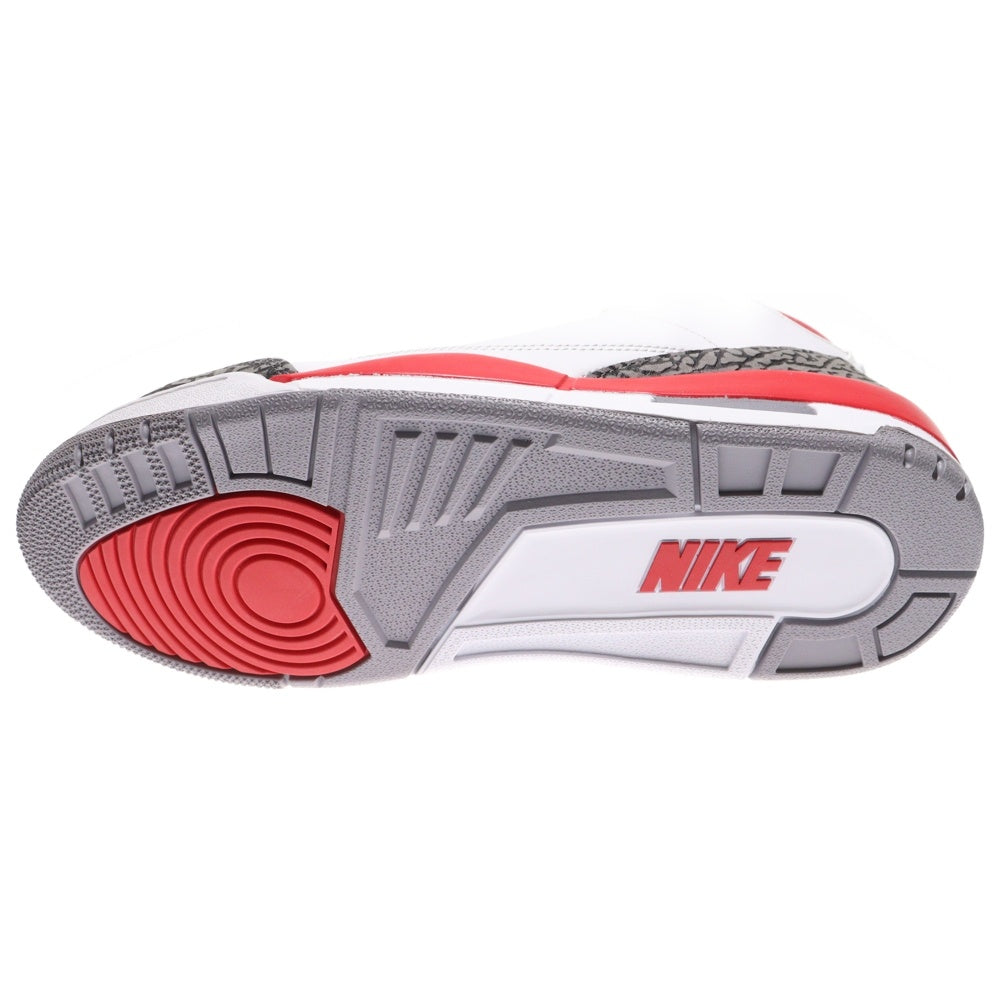 NIKE(ナイキ) AIR JORDAN 3 RETRO エアジョーダン 3 レトロ ファイヤーレッド ハイカットスニーカー ホワイト/レッド US10.5/28.5cm DN3707-160