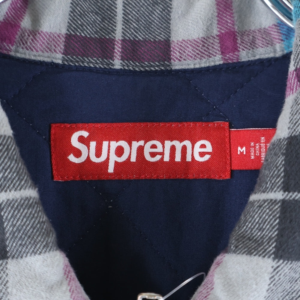 ジャケット・アウター Supreme Quilted Flannel Zip Up Shirt Supreme Quilted Flannel Zip Up Shirt L
