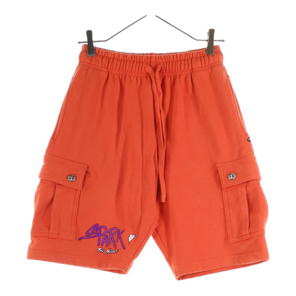 CHROME HEARTS(クロムハーツ) ×MATTY BOY SHORTS マッティボーイ ロゴプリント スウェットショーツ カーゴハーフパンツ オレンジ