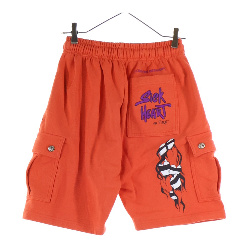 CHROME HEARTS(クロムハーツ) ×MATTY BOY SHORTS マッティボーイ ロゴプリント スウェットショーツ カーゴハーフパンツ オレンジ