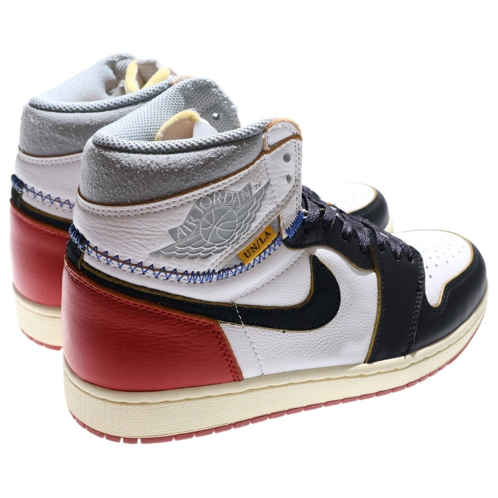 NIKE(ナイキ) ×UNION AIR JORDAN 1 RETRO HI NRG BV1300-106 ユニオン エアジョーダン1 ハイカットスニーカー ブラック/レッド/ホワイト US9/27cm