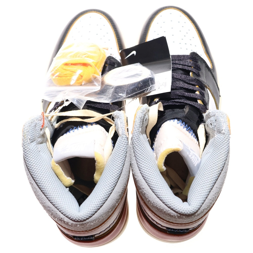 NIKE(ナイキ) ×UNION AIR JORDAN 1 RETRO HI NRG BV1300-106 ユニオン エアジョーダン1 ハイカットスニーカー ブラック/レッド/ホワイト US9/27cm