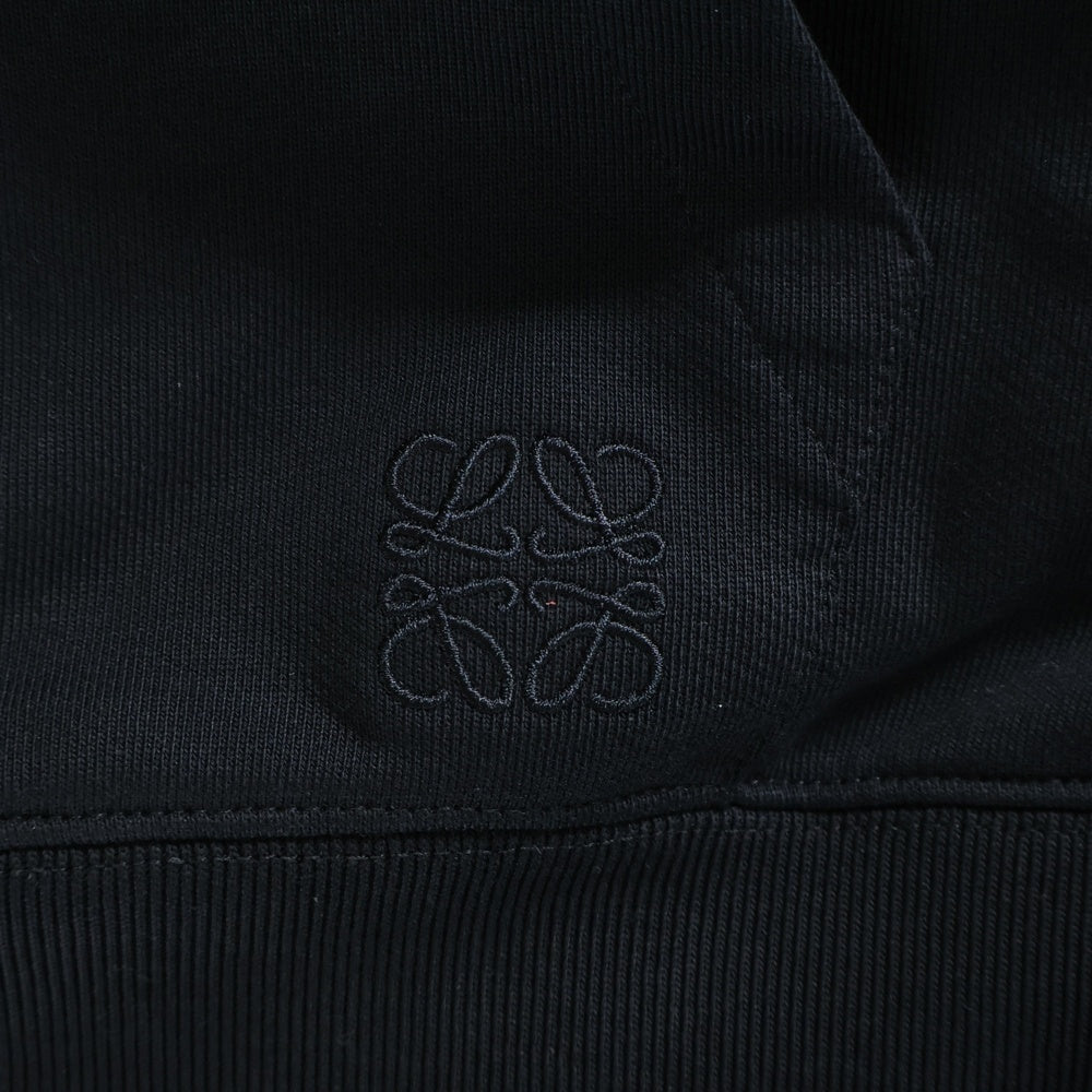 LOEWE(ロエベ) フロントプリント オーバーサイズプルオーバーパーカー フーディー ブラック H526Y25X01