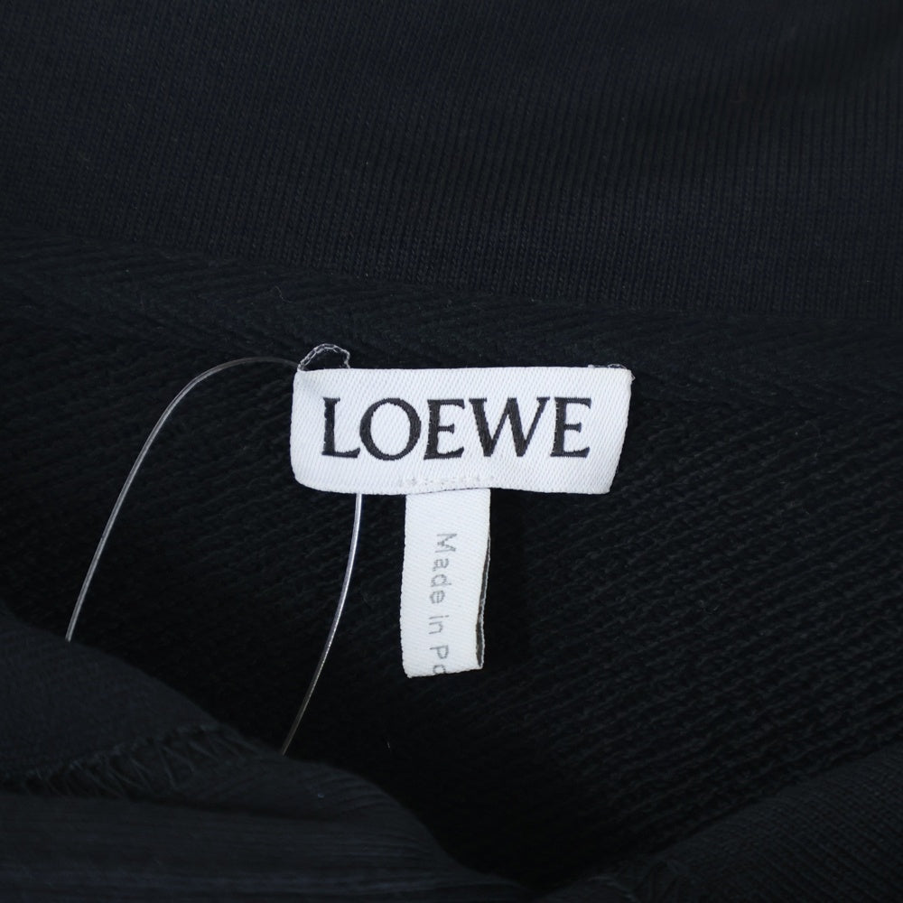 LOEWE(ロエベ) フロントプリント オーバーサイズプルオーバーパーカー フーディー ブラック H526Y25X01
