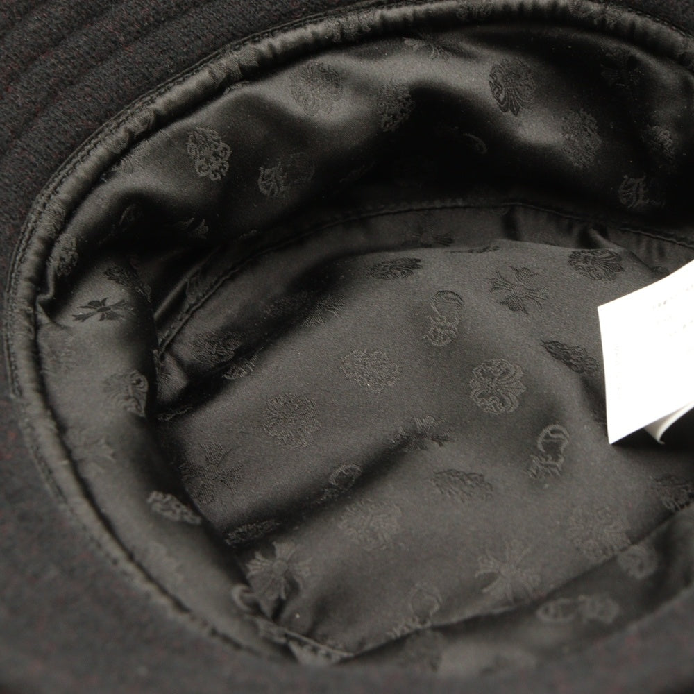 CHROME HEARTS(クロムハーツ) Cashmere Bucket Hat CHロゴ スクロールラベルパッチ付き カシミヤ バケットハット ブラック