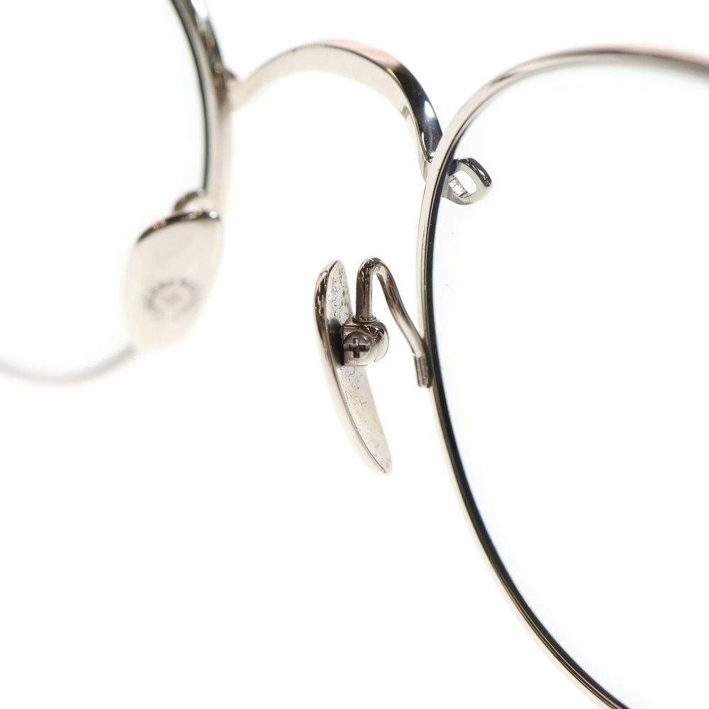 CHROME HEARTS(クロムハーツ) BUBBA-A クロステンプル メタルフレームラウンドサングラス アイウェア 眼鏡 シルバー/ブラック