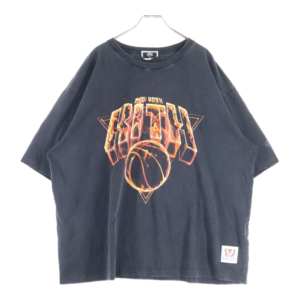 KITH(キス) New York Knicks Fire Vintage Jones Tee ニューヨークニックス ファイヤーヴィンテージジョーンズT 半袖Tシャツ クルーネックカットソー ブラック
