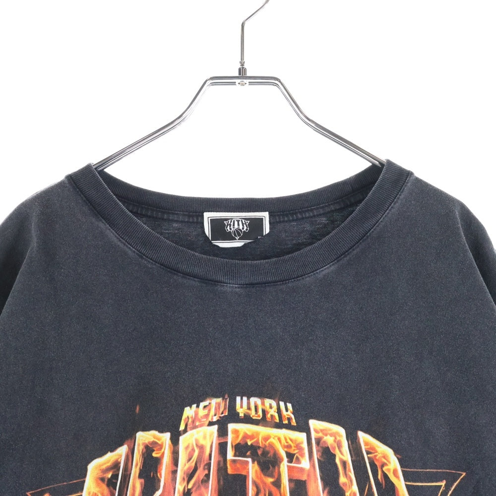 KITH(キス) New York Knicks Fire Vintage Jones Tee ニューヨークニックス ファイヤーヴィンテージジョーンズT 半袖Tシャツ クルーネックカットソー ブラック