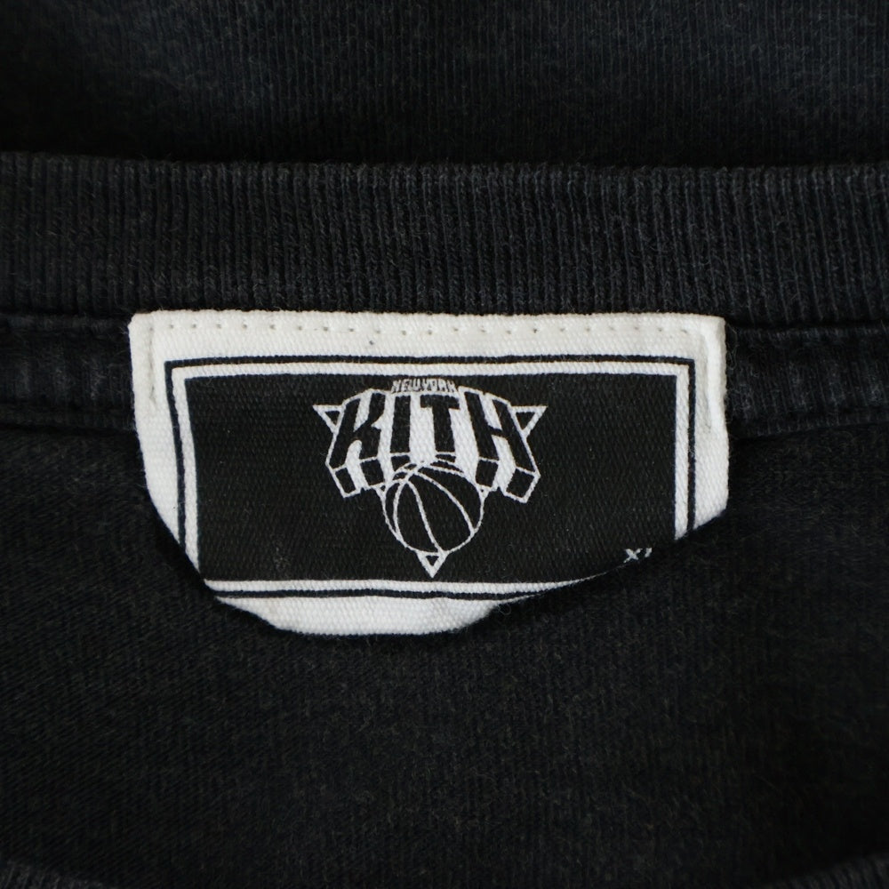 KITH(キス) New York Knicks Fire Vintage Jones Tee ニューヨークニックス ファイヤーヴィンテージジョーンズT 半袖Tシャツ クルーネックカットソー ブラック