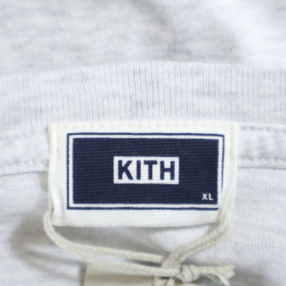 KITH(キス) LAX Tee フロッキーロゴプリント 半袖Tシャツ クルーネックカットソー グレー