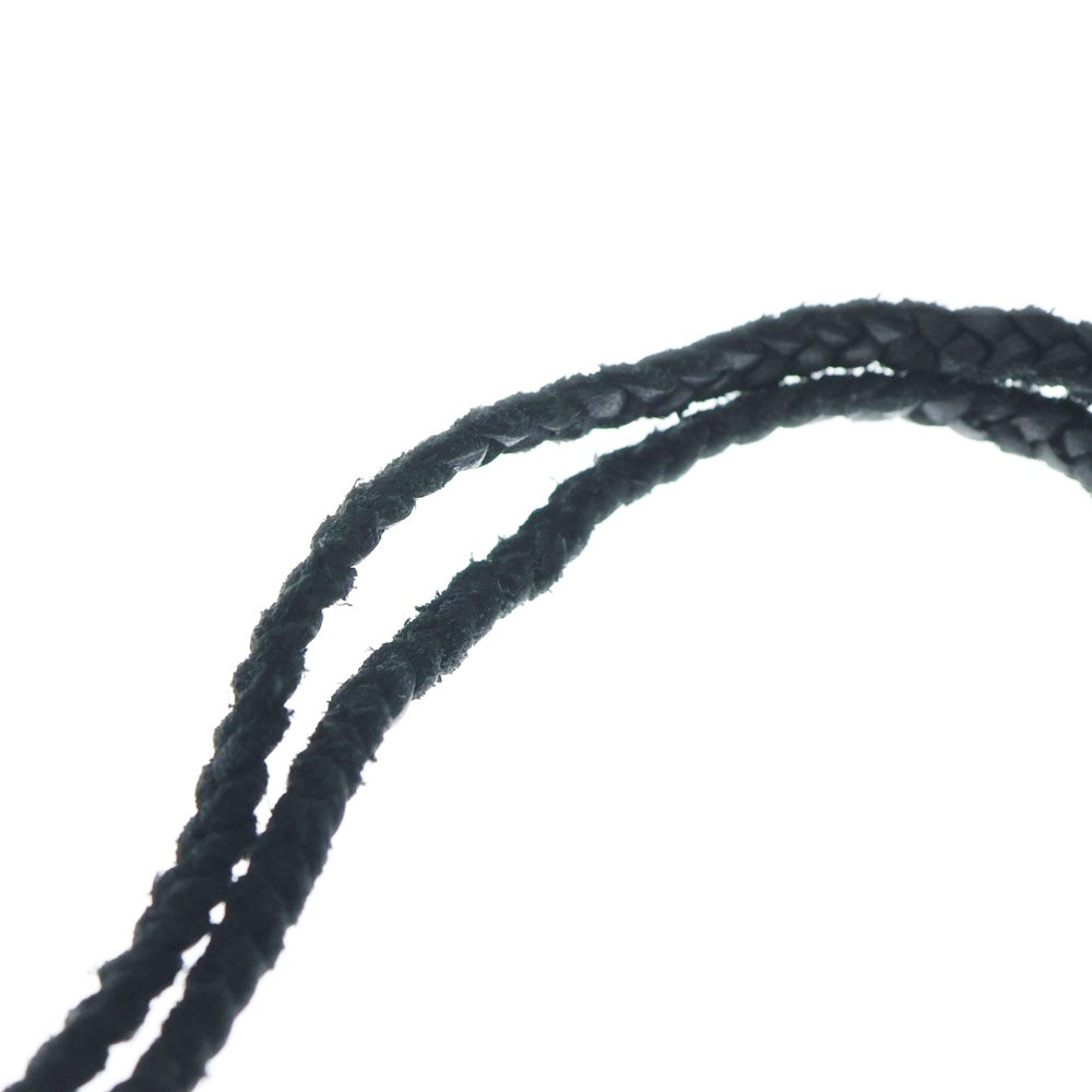 CHROME HEARTS(クロムハーツ) CH CRS SML CL スモールCHクロス クリンプト レザーブレイド ネックレス シルバー/ブラック BCA217