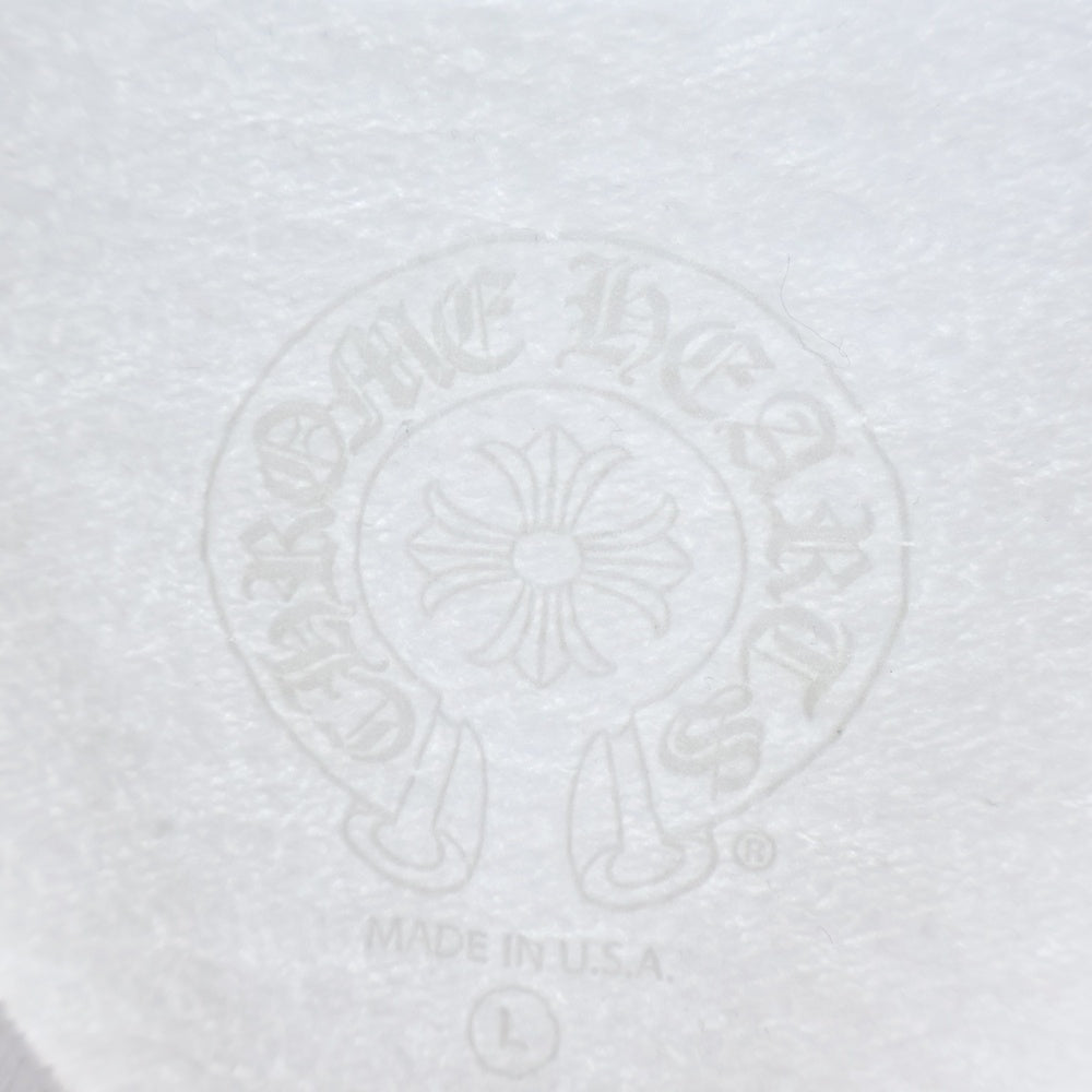 CHROME HEARTS(クロムハーツ) SWTSHRT PLVR ネックロゴプリント クルーネックス ウェット トレーナー ホワイト