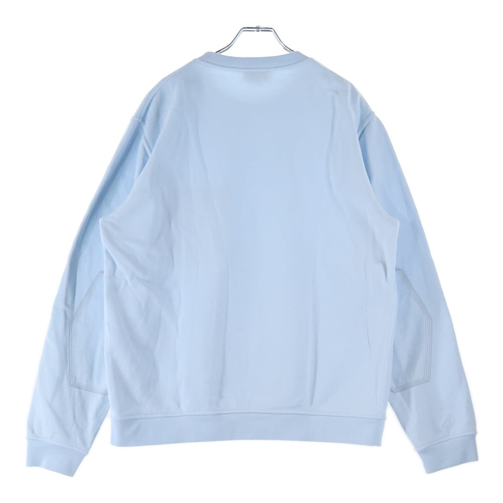 HERMES(エルメス) サイドステッチ ポケット付き クルーネックスウェット ライトブルー
