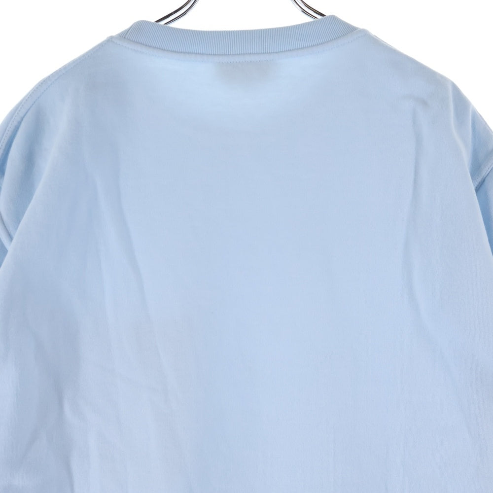 HERMES(エルメス) サイドステッチ ポケット付き クルーネックスウェット ライトブルー