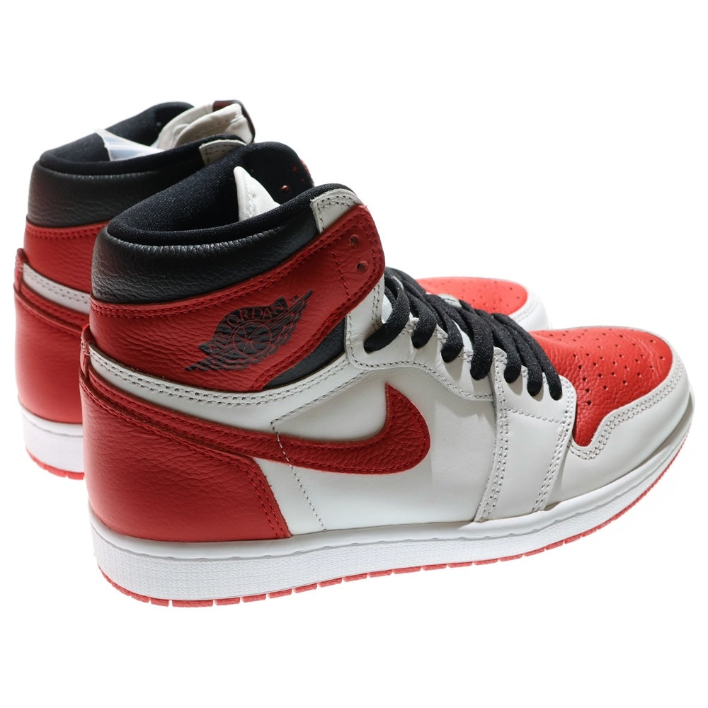 NIKE(ナイキ) AIR JORDAN 1 HIGH OG HERITAGE エアジョーダン ヘリテージ ハイカットスニーカー ホワイト/レッド US8.5/26.5cm 555088-161