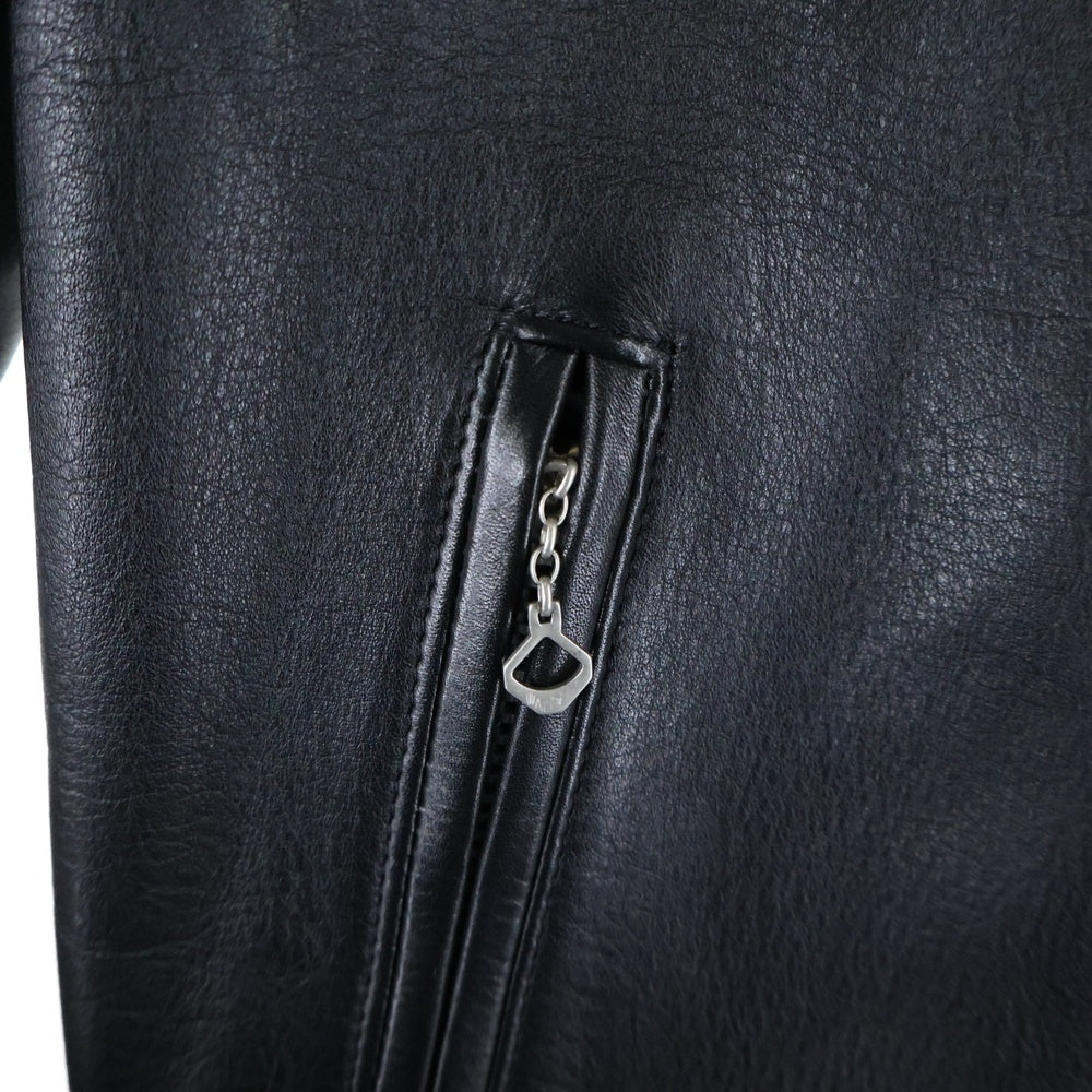 WACKO MARIA(ワコマリア) ステアハイド シングル ライダース カウレザー ジャケット ブラック WMR-LEA-01