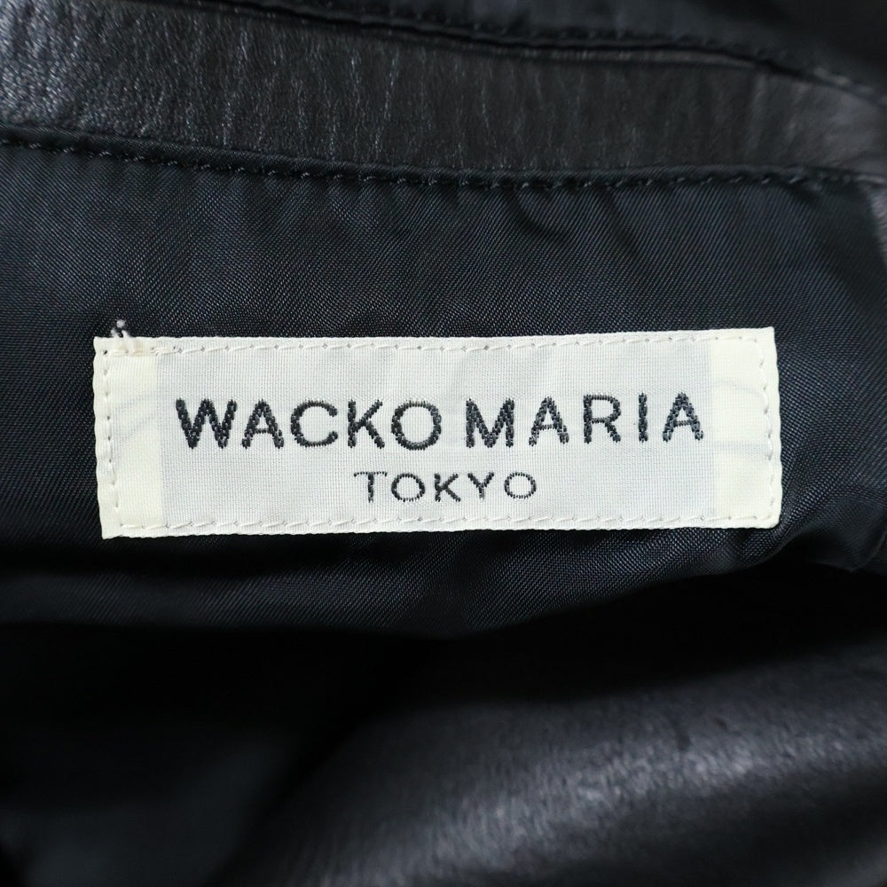 WACKO MARIA(ワコマリア) ステアハイド シングル ライダース カウレザー ジャケット ブラック WMR-LEA-01