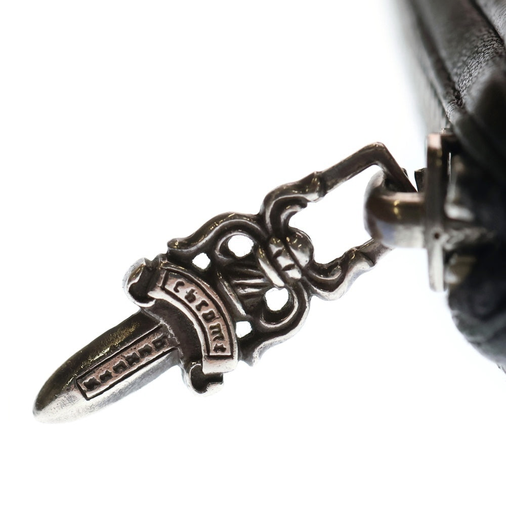 CHROME HEARTS(クロムハーツ) REC F ZIP QUILTED セメタリー クロスキルティング レザーウォレット 財布 ブラック