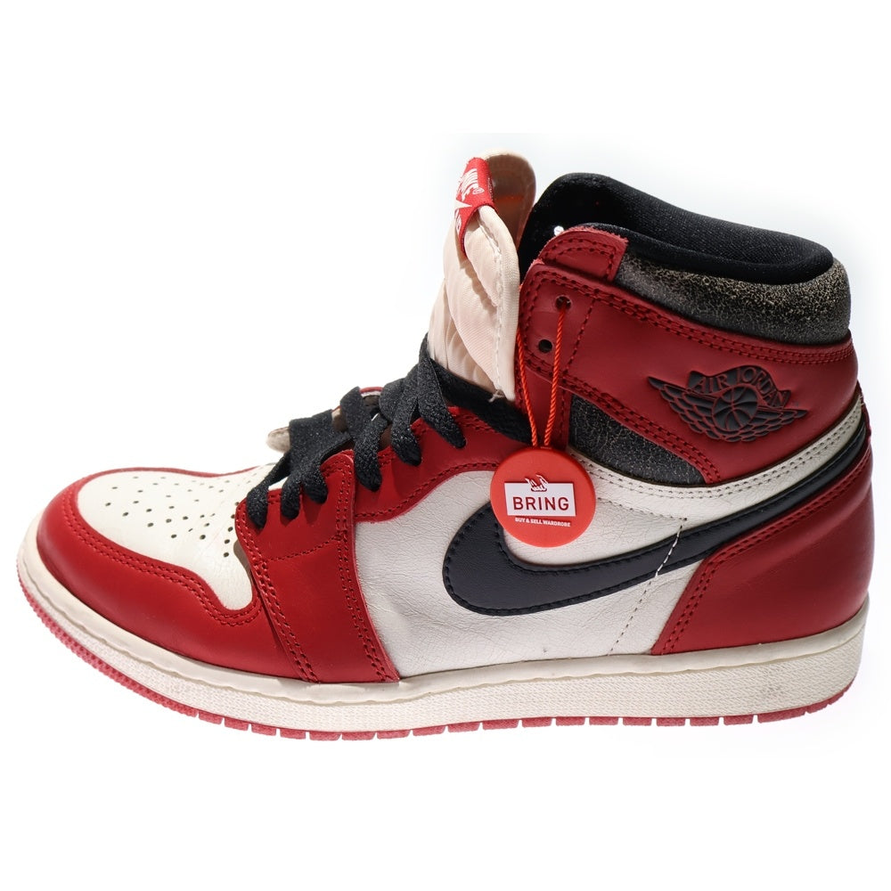 NIKE(ナイキ) AIR JORDAN 1 LOST&FOUND エアジョーダン1 ロスト&ファウンド ハイカットスニーカー ホワイト/レッド US9.5/27.5cm DZ5485-612