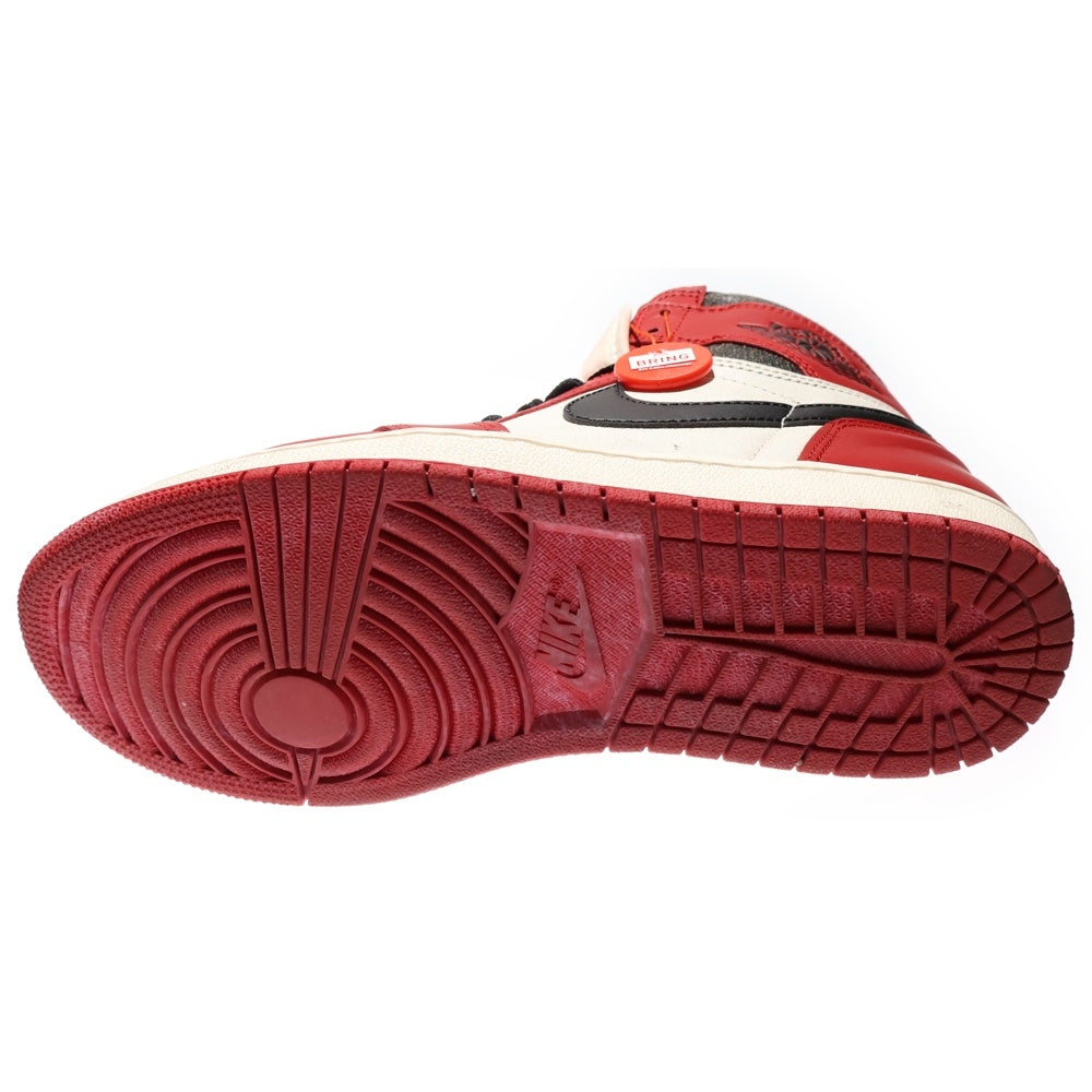 NIKE(ナイキ) AIR JORDAN 1 LOST&FOUND エアジョーダン1 ロスト&ファウンド ハイカットスニーカー ホワイト/レッド US9.5/27.5cm DZ5485-612