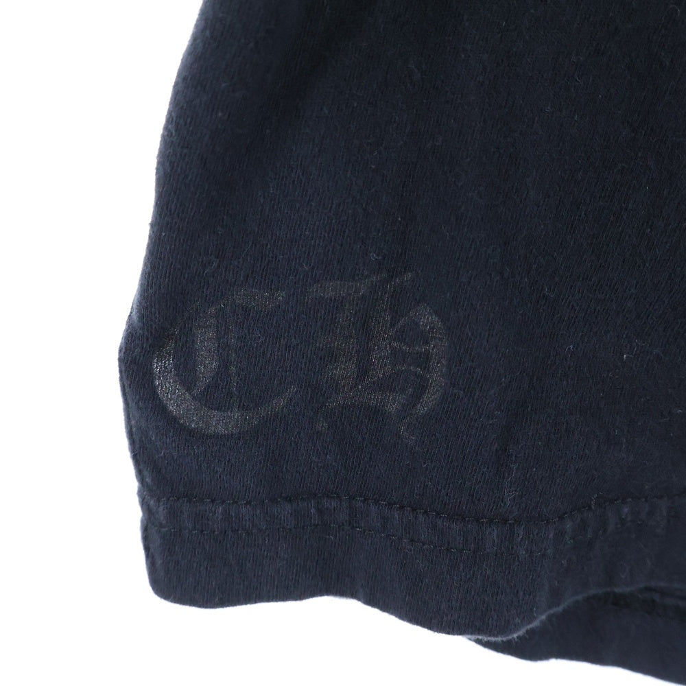 CHROME HEARTS(クロムハーツ) NECK LOGO S/S TEE ネックロゴプリント 半袖Tシャツ カットソー ブラック