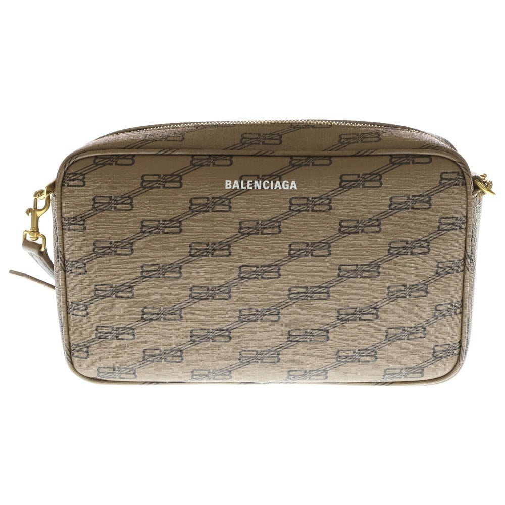 BALENCIAGA(バレンシアガ) BB総柄モノグラム シグネチャーカメラショルダーバッグ ブラウン 702723