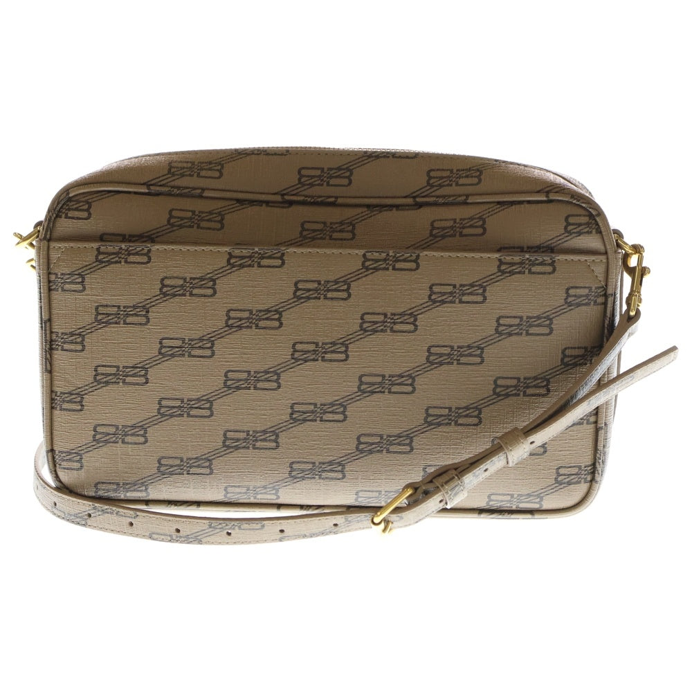 BALENCIAGA(バレンシアガ) BB総柄モノグラム シグネチャーカメラショルダーバッグ ブラウン 702723